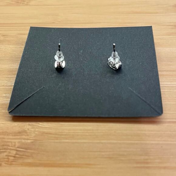 PRADA Black & Silver Triangle Logo Earrings – Pierced, Stamped - Picture 2 of 5